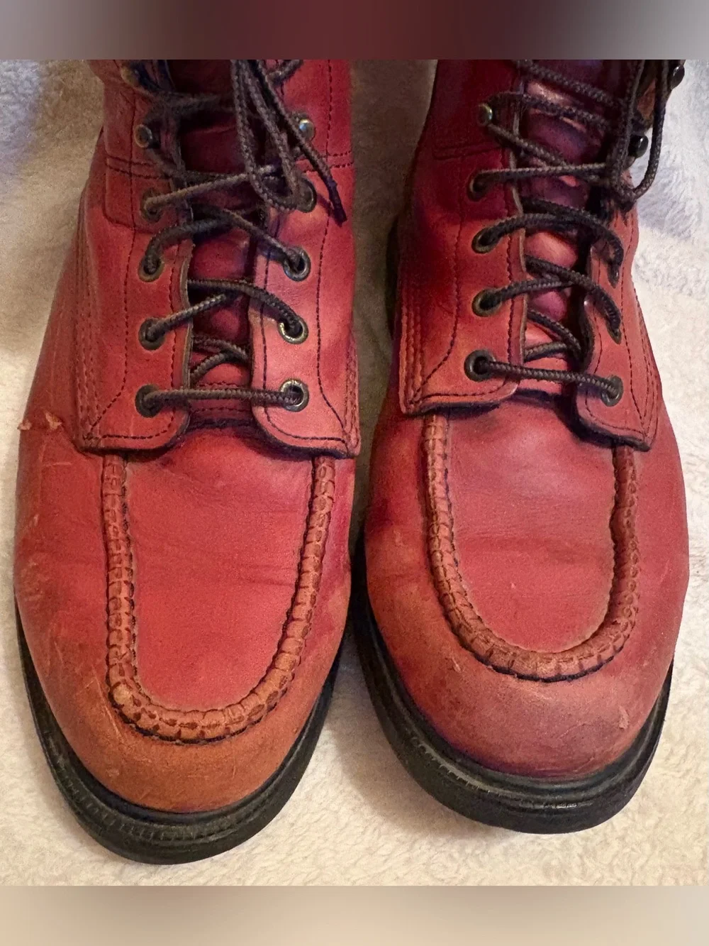 Men’s Red Wing 6” Supersole Soft Toe Red Moc Work Boots 11.5 USA Made 202